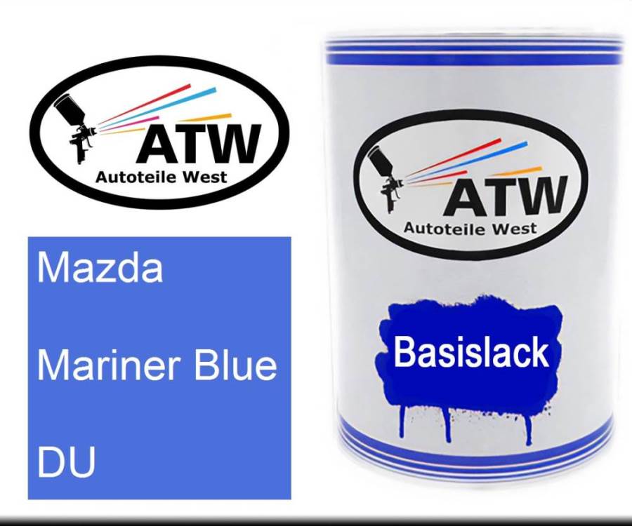 Mazda, Mariner Blue, DU: 500ml Lackdose, von ATW Autoteile West.